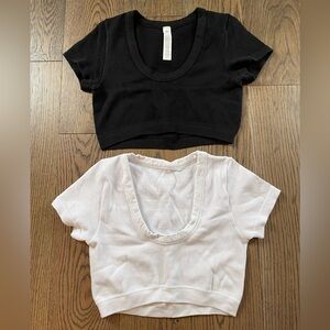 Alo Lot 2 Cropped Tees sz M EUC!